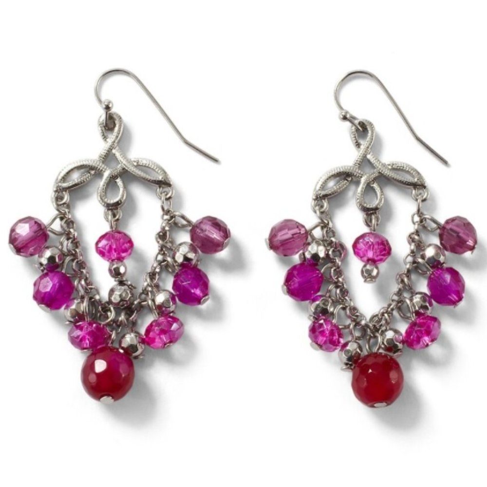DONATED WHBM 💕 VERY BERRY CHANDELIER EARRING
